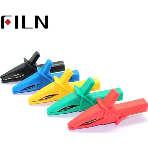 84mm 1000V Brass Nickel Plated Car Alligator Clips Battery Clamps Crocodile Clip Complete insulation