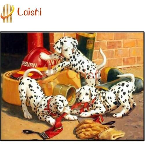 Hot Sale!Dalmatians, animals Full Square Diamond Painting Diamond Mosaic picture of rhinestone round Diamond Embroidery decor
