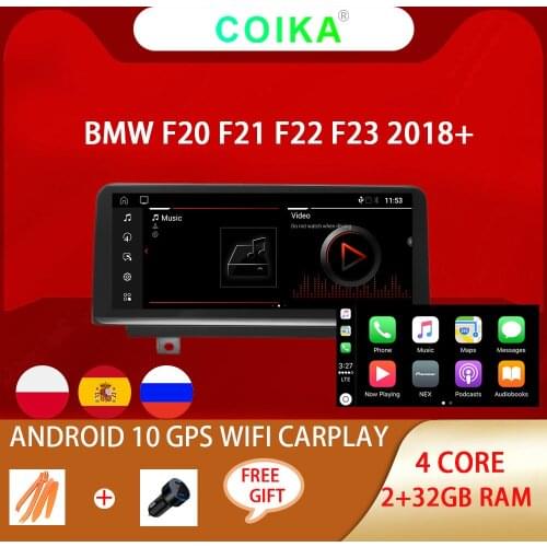IPS Touch Screen Car Muiltimediea Radio Player For BMW F20 F21 2018+ Android 10.0 System Carplay BT Google WIFI GPS Navi Stereo