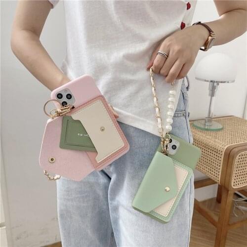 Fashion Pearl Card Package TPU Soft Shell Phone Cases Protective Cover For Samsung Galaxy A82 A72 A32 Note 20 S21 S20 Plus Ultra