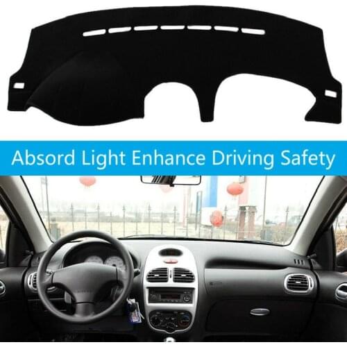 For Peugeot 206 2004 2005 2006-2008 Car Dashboard Cover Sun Shade Dash Mat Pad Carpet Car Stickers Interior Accessories