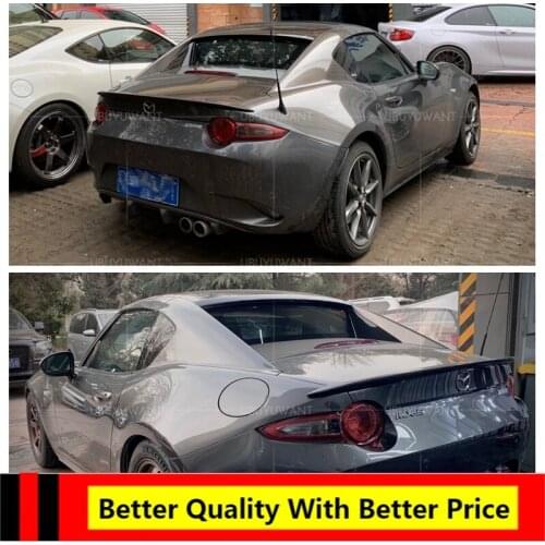 EPFBSQP For 2016-2019 MAZDA MX5 MX-5 FRP/CARBON FIBER ND Miata Garage Vary Style Rear Tail Wing Decoration For Mazda Mx5