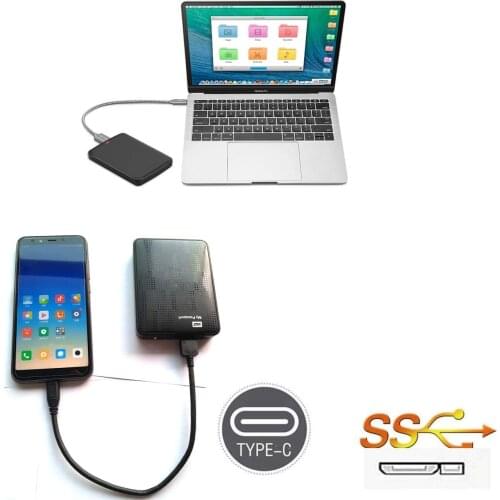 XQ USB 3.1 Type-C to USB 3.0 Micro B cable connector for CELL PHONE PC