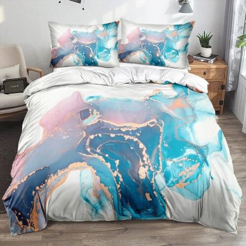 Classic 3D Marble Quilt Cover Set Bedding Sets 3-Piece Comforter Covers Pillowcases Duvet Cover Bed Linen 200x200 Home Textiles