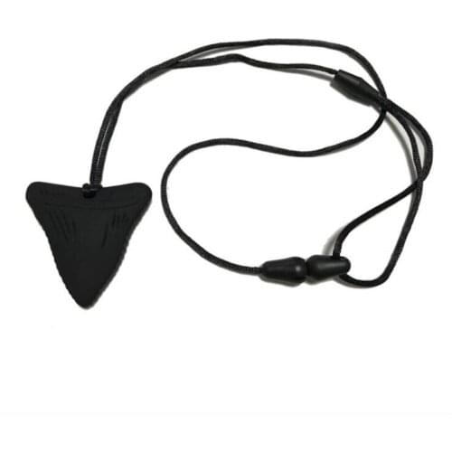 Creative Fish Teeth Chewing Pendant Necklace Beads Children Molar Toys Baby Teether Brown Silicone Baby Pendant Necklace