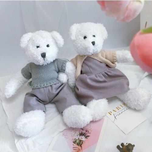 Kawaii plush Teddy Bear Plush Toys Stuffed Animal Doll wear Dress Bear Plush Stuffed Toys for Children Kids Birthday Present