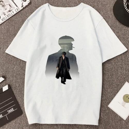 2021 Hot Sale Peaky Blinders Male Tshirt Funny Thomas Shelby Tee Fashion O-neck Short-sleev Streetwear Hip-hop Style Men Clothes