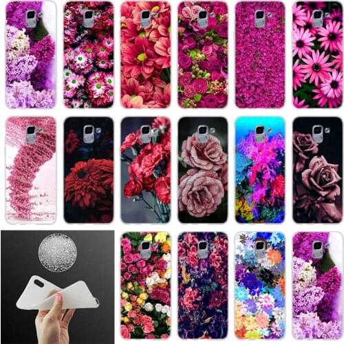 Soft Phone case Cover Floral Backgrounds For FOR Coque Samsung Galaxy J6 J4 J8 J7 2018 Plus J3 J5 J7 Prime Pro 2017 2016 Casse