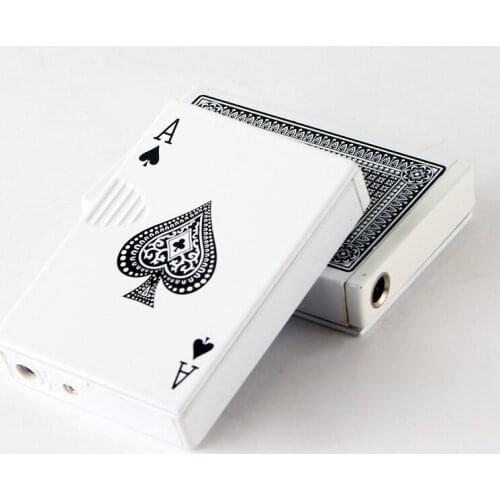Personalized Creative Poker Windproof Oblique Lighter Smoke Accessories for Weed Cool and Funny Gift for Friend Gadgets for Men