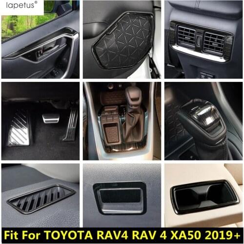 Gear Shift Window Lift Rest Pedal AC Air Panel Cover Trim Stainless Steel Accessories For TOYOTA RAV4 RAV 4 XA50 2019 - 2021