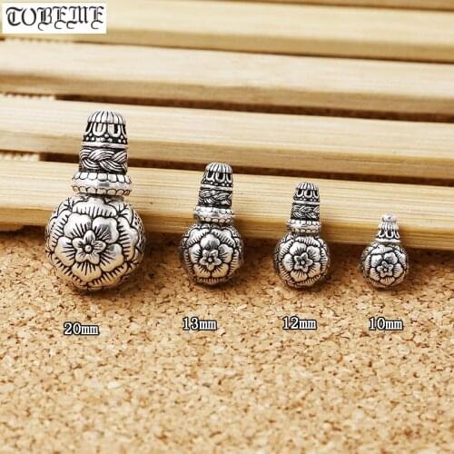 Handmade 925 Silver Flower Guru Bead Tibetan Malas Guru Buddhist Prayer Beads Guru Bead