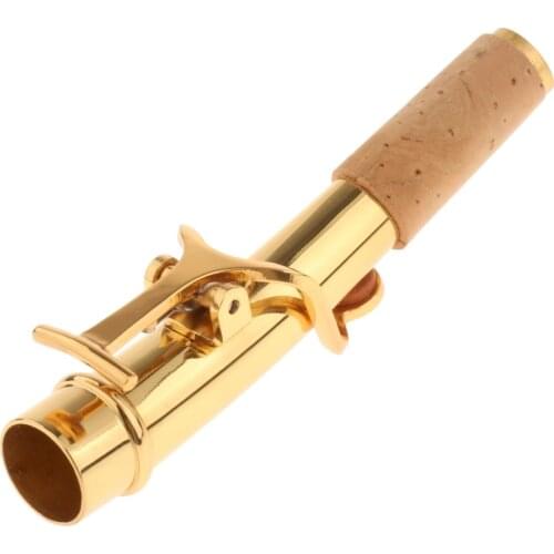 Gold Plated Brass Soprano Saxophone Bend Neck Replacement Parts Accessory