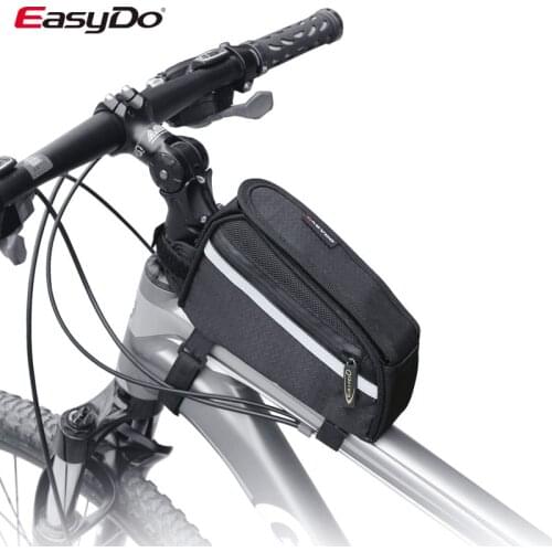 EasyDo Bicycle Bag Waterproof Velcro Top Front Tube Frame bike Bag MTB Mountain Road Bike Bags Reflective strip Bike Accessories