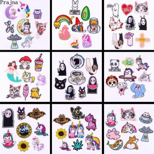 8PCS Cartoon Animal Badges Iron On Embroidered Patches For Clothing Stickers Cute Small Animal Applique Patches On Baby Clothes