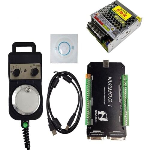 Mach3 USB interface CNC motion controller NVCM 3/4/5/6 axis CNC motion control card, 4/6 axis electronic handwheel 24V DC