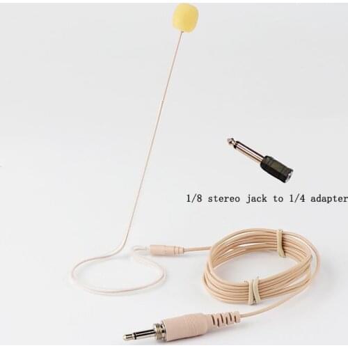 3.5mm / 1/4'' Headworn Single Ear Headset Mic Omni-Directional Reception Microphone Beige