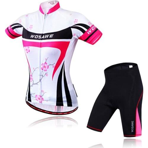 WOSAWE Women summer Breathable Cycling jerseys Quick-Dry Ropa Ciclismo Bike Jerseys Cycling Clothing Bicycle Sportswear