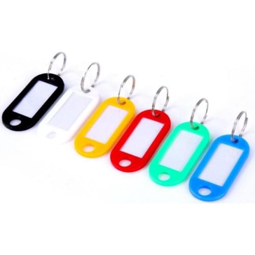 1/10/20pcs Plastic Multicolor Keychain Key ID Label Tags Hotel Number Classification Card With Key Rings Keychain Random Color
