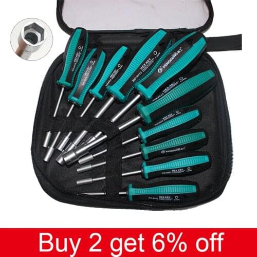 10pcs Insulated Socket Screwdriver Set Electrician Allen Screw Driver Set Hex Nut Key Hexagon 3-9mm Hand Tools