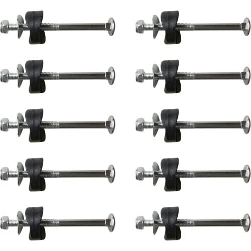 10PCS Trampoline Jumping Bed Carriage Screw Nut Screw Square Head Trampoline Screws Galvanized Steel Screw Jump Bed Stability