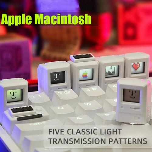 Mac Macintosh Classic Personalized Keycap Is Suitable For Mechanical Keyboard Transparent Keycap ESC Keycaps+1.5U Tab Key 2PCS