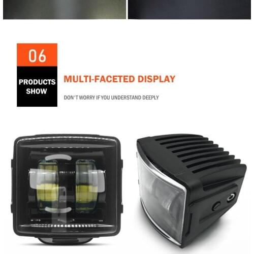 2Pcs Motorcycles Headlight White Super Bright 6 LED Working Spot Light Motorbike Fog Lamp LED Scooters Spotlight