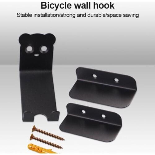 3pcs MTB Road Bicycle Steel Rack Pedal Wall Mount Stands Hanger Hook Heavy Duty Bike Hanger Parking Racks Holds Up To 100KG