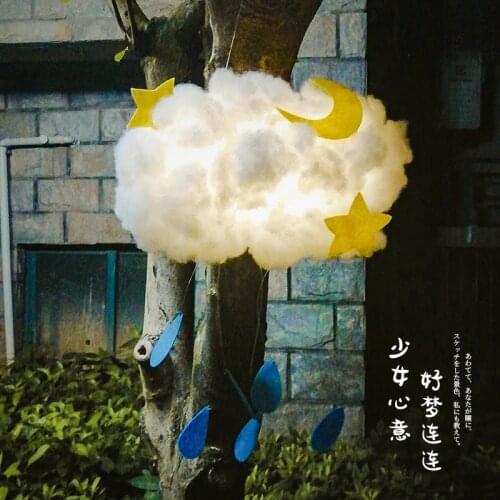 3D Print Special DIY LED Clouds Rocket Lamp Children Kids Bedroom Decorative Night Light Birthday Creative Gifts Cloud Light