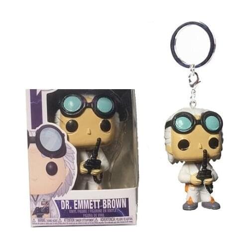 4cm Keychain Back to the Future Action Figure Collection Toys for Children Christmas Gift