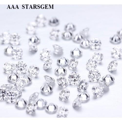 AAA Starsgem 1ct/pack 1.3mm DEF White Color Round Small Size HPHT Lab Grown Loose Diamond for Jewelry Setting
