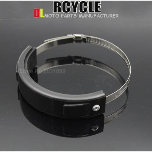 Motorcycle Accessories Universal Fit 100MM-140MM Oval racing Circular exhaust can protector cover black