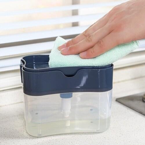 2 in 1 Automatic Soap Dispenser Hand Press Hand Sanitizer Liquid Soap Pump Organizer Cleaning Tool for Kitchen Bathroom