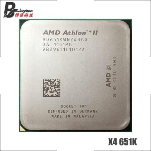 AMD Athlon II X4 651 X4 651X X4 651K 3.0 GHz Quad-Core CPU Processor AD651KWNZ43GX / AD651XWNZ43GX Socket FM1