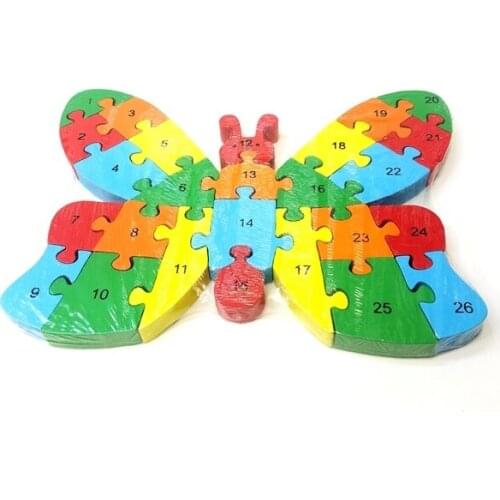 Animal Figure Digit Wooden Puzzle
