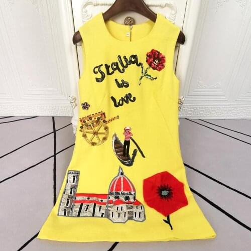 DIDABOLE Yellow Summer Dresses