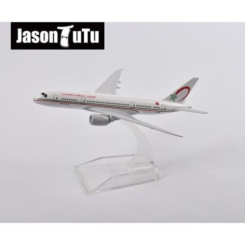 JASON TUTU 16cm Royal Air Maroc Boeing 787 Airplane Model Plane Model Aircraft Diecast Metal 1/400 Scale Planes Dropshipping