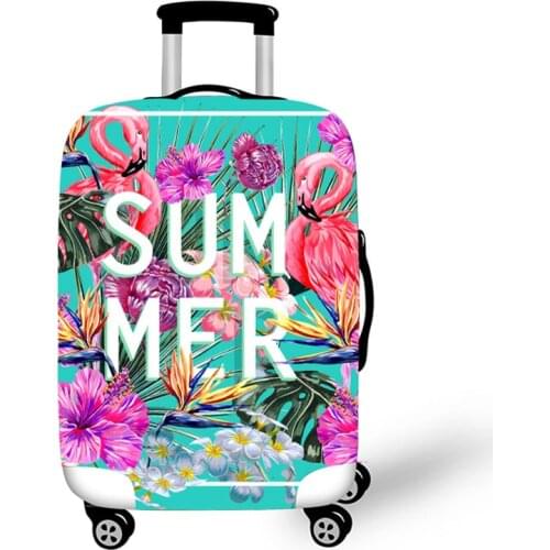 Elastic Luggage Protective Covers 18-32 Case For Suitcase Protective Cover Suitcase Cases Covers Travel 3D Accessories Flamingo