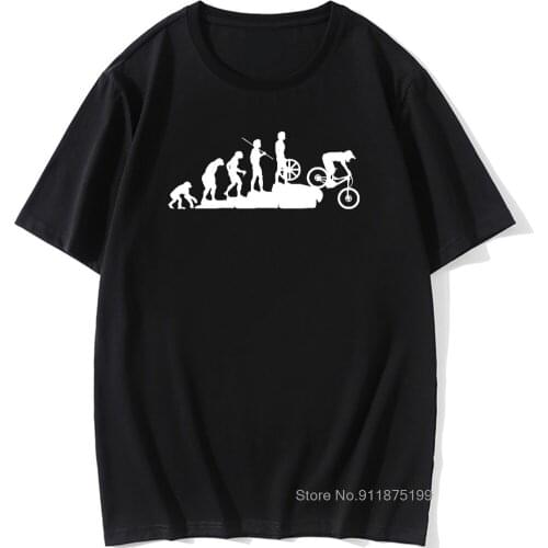 Mountain Biking Downhill Summer Funny tshirt T Shirt Men Punk Tops Hipster Cotton Bicycle T-Shirt Summer Retro Short Sleeve