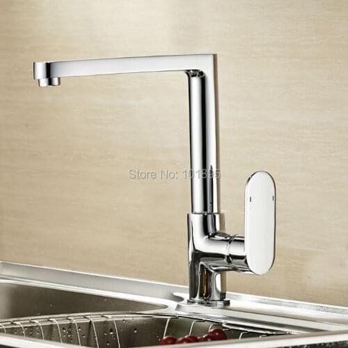 L16850 Chrome Finishing Brass Material Deck Mounted Kitchen Sink Mixer