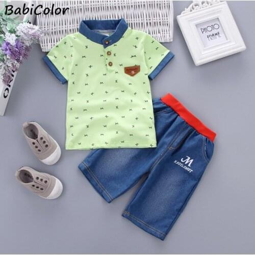 BibiCola Summer Baby Boys Clothes Suit Little Boys Tops T-shirt+Pants 2pcs Boys Clothing Set Kids Boy Summer Casual Clothing