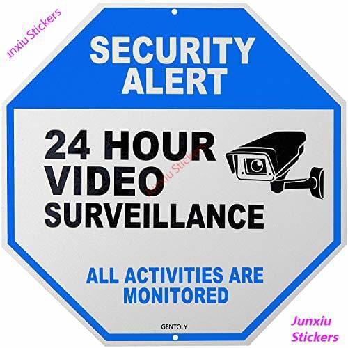 Creative Car Sticker Video Surveillance Sign - Home Security Sign - Security Camera Sign SUV Fine Decal Decor Graphic PVC12x12cm