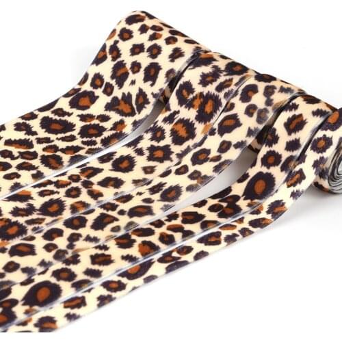 2yard 1-3.8CM Leopard Ribbon Velvet Belt Christmas Ribbon Sewing Clothing Bag Wedding Party Decoration Gift Wrapping Accessories