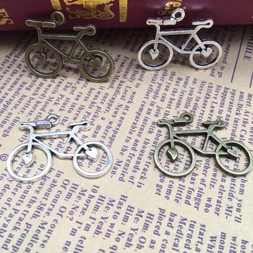14 pcs Fashion bicycle charms bicycle Pendants for DIY necklace earring bracelet Jewelry Making