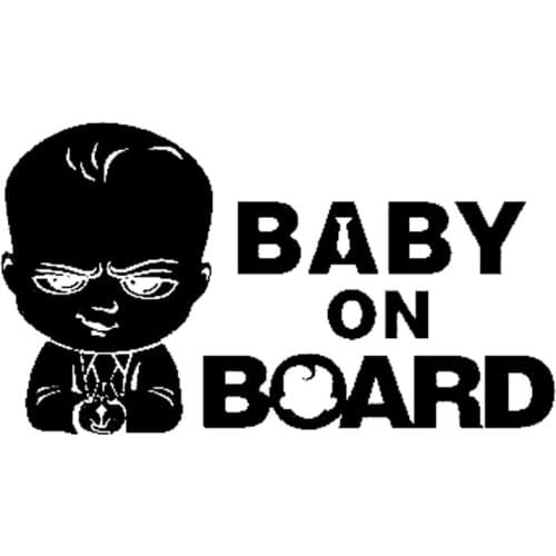 Cartoon Car Baby on Board Boss Cute Baby Vinyl Auto Accessories Car Styling Decal PVC 18cm*10cm Cover Scratches Waterproof