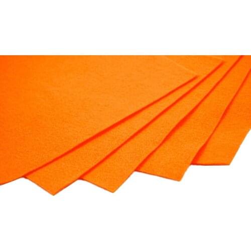 Orange Non Woven Felt Fabric Sheets Fiber Thick Kids DIY Craft Assorted Fabric Square Embroidery Scrapbooking Craft AA8502