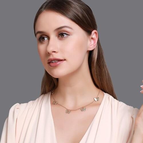 2020 New Fashion Hot Bohemian Cute Butterfly Choker Necklace For Women Creative Metal butterfly Clavicle Chain Collier Jewelry