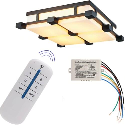 Ceiling Fans Chandeliers Ceiling Wireless 4 Channel ON/OFF Lamp Remote Control Switch Receiver Transmitter New Board Lamp YX