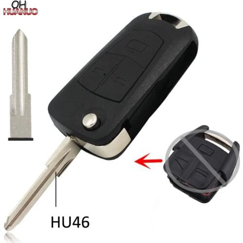 SALE ! 3 Button Flip Folding Key Shell Case Fob for Vauxhall Opel Astra H Corsa D Vectra C Zafira Signum Tigra HU46 Left Blade