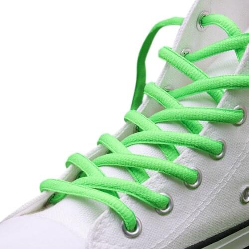 Weiou Laces New Colorful Solid Shoelaces 6 MM Oval Rope Polyester Unisex Shoelaces For Leisure Fabric Shoes Sneakers