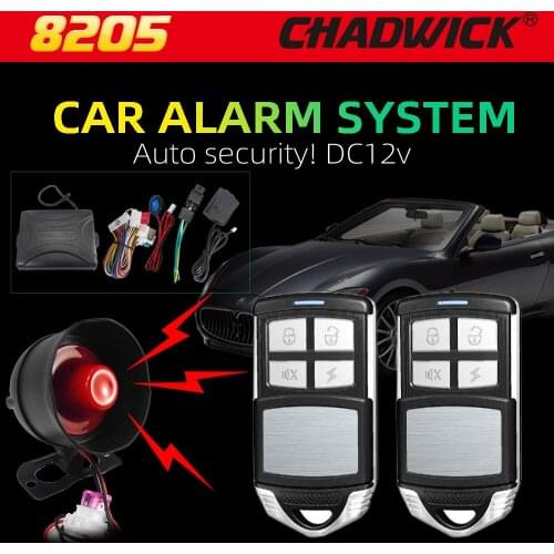 12V Vehicle Car Alarm system Security alert Keyless Entry 2 Remote Control foot brake Silent Arm, find car locate CHADWICK 8205
